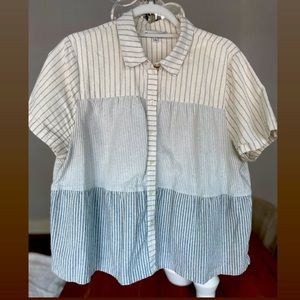 Madewell Chambray Shortsleeve Button-Up